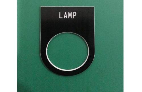 LAMP เนมเพลทพลาสติค PVC แบบห่วง 25 mm.